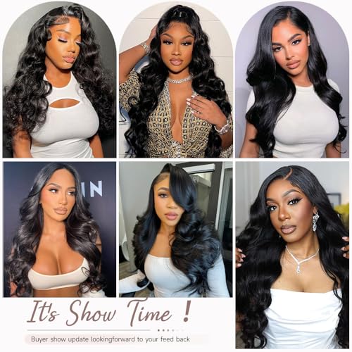 13x6 HD Lace Front Wigs Human Hair 28 Inch Body Wave Lace Front Wigs Human Hair Pre Plucked 200 Density Transparent Lace Frontal Wigs Human Hair Lace Front Wigs Baby Hair Human Hair Wig for Women