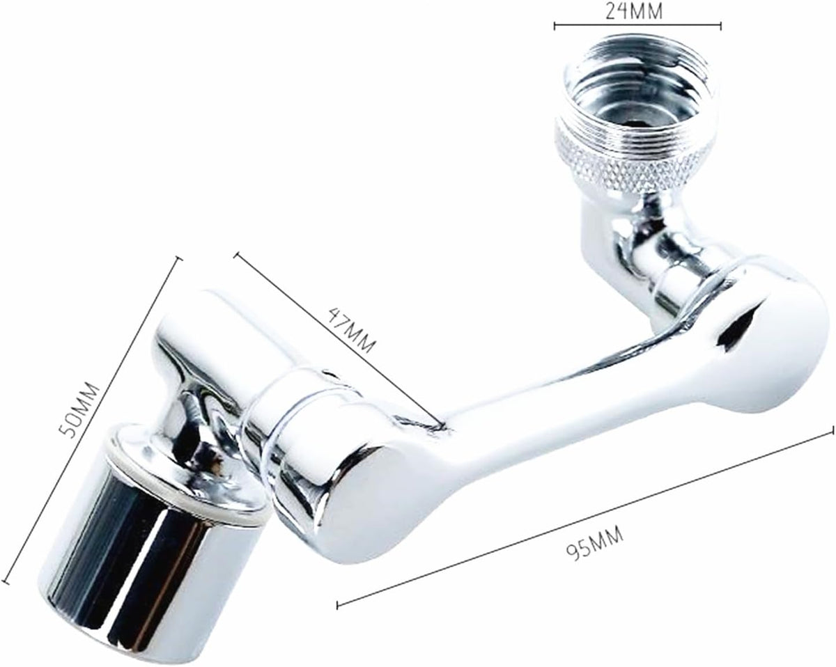 Universal 1080° Swivel Bathroom Faucet Extender with 2 Modes Rotating Faucet Attachment Aerator for kitchen Sink Brushed Nickel