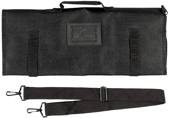 EVERPRIDE Chef Knife Roll Bag Holds 10 Knives – Contains 2 Large Zippered Pockets for Meat Cleavers and Cooking Tools – Durable Knife Case for Chefs and Culinary Students – Knives Not Included