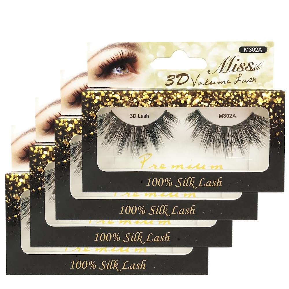"4 Pairs" Miss 3D Volume Lash Miss Lash M302