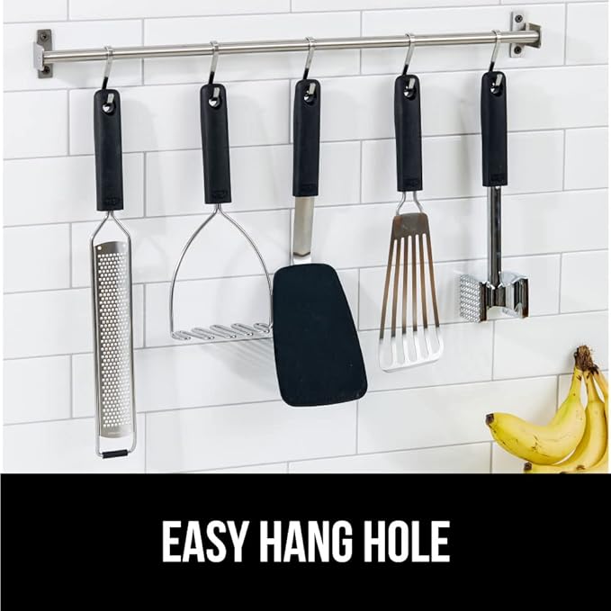GORILLA GRIP Patented BPA-Free Non-Scratch Spatula, 2 Pack, Heat Resistant Flexible Silicone Head for Nonstick Cooking Pans, Soft Rubber Handle, Kitchen Spatulas for Flipping Eggs, Pancakes, Black