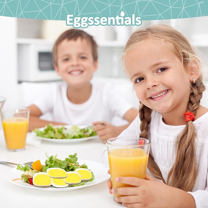 Eggssentials Square Egg Mold - Hard Boiled Egg Maker - Pack of 6 - Transparent Silicone