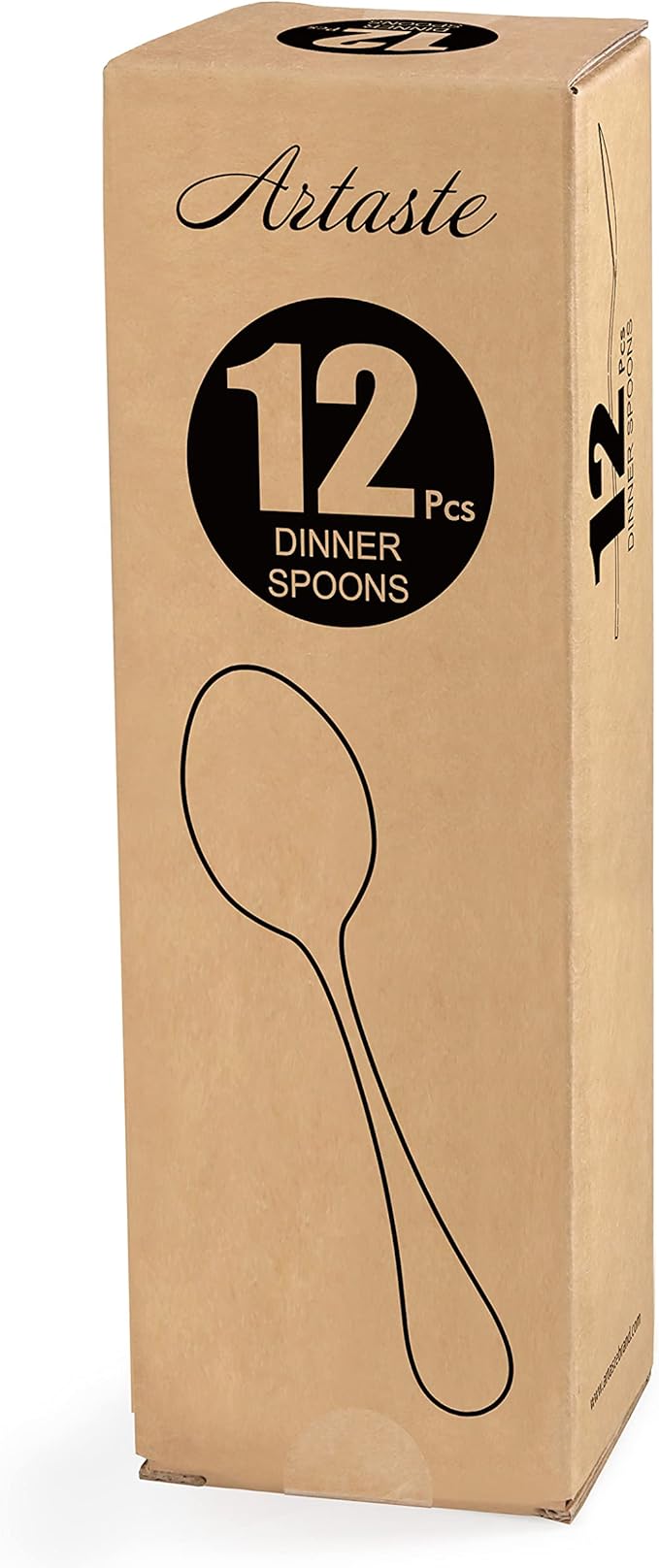 Artaste Rain 18/10 Stainless Steel (Silver (Set of 12), Dinner Spoon (7.5 Inch))