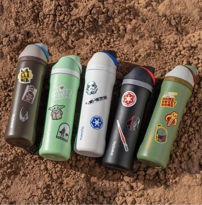 Owala Star Wars FreeSip Insulated Stainless Steel Water Bottle with Straw for Sports and Travel, BPA-Free, 24-Ounce, Stormtrooper | Insulated, with Straw, BPA-Free, Sports Water Bottle, Great for Travel