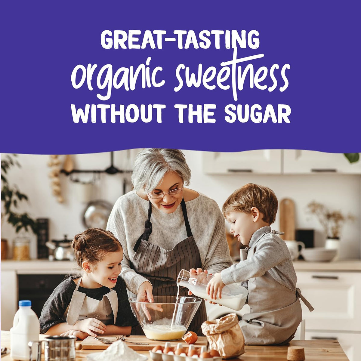 Pyure Organic Stevia Blend | Granulated All-Purpose - White Sugar Substitute | Zero Carb, Zero Sugar, Zero Calorie | Plant-Based Stevia Sweetener for Keto Friendly Food | 12 oz (Pack of 4)