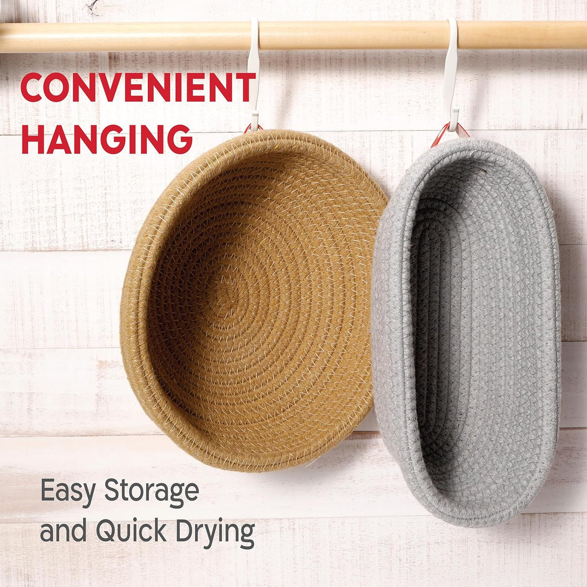 Cotton Rope Banneton Bread Proofing Basket Set, Oval & Round Bread Baskets with Liners & Covers for Artisan Bread Baking, Sourdough Bread Baking Supplies