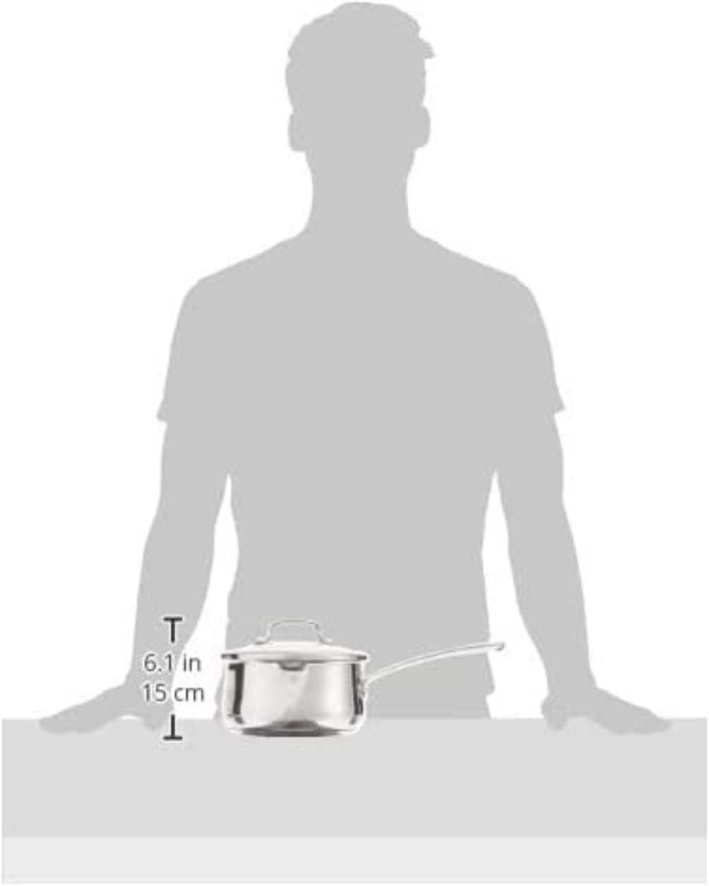 Cuisinart 419-18P 2-Quart Pour Saucepan with Cover Contour Cookware, Stainless Steel