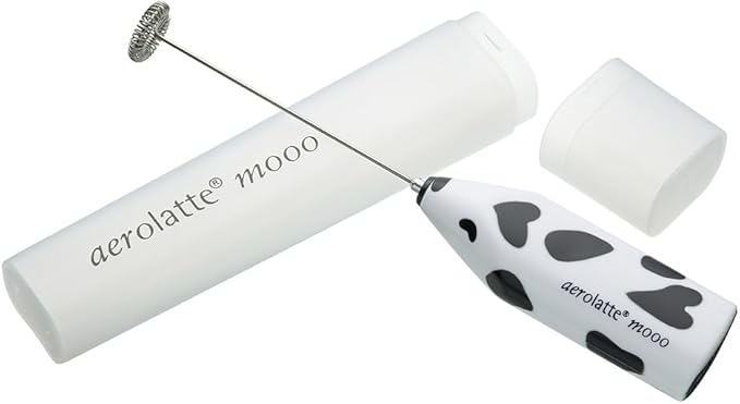 Aerolatte Milk Frother with Travel Storage Case, The Original Steam-Free Frother, Moo