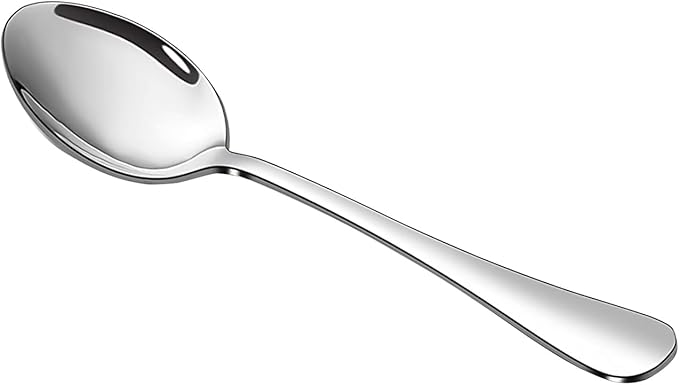 Stainless Steel Teaspoon Set, 8 Pieces, 7.3 Inches, Mirror Finish, Dishwasher Safe