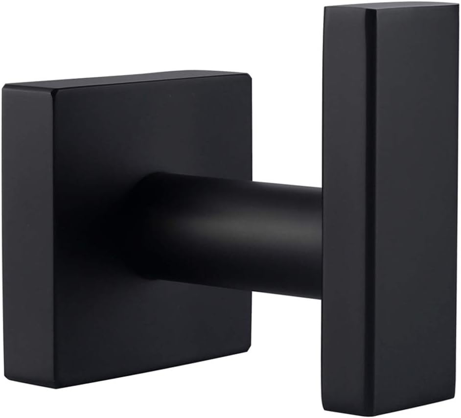 Angle Simple Towel Hook for Bathroom, Stainless Steel Hand Towel Coat Hook for Wall, Matte Black