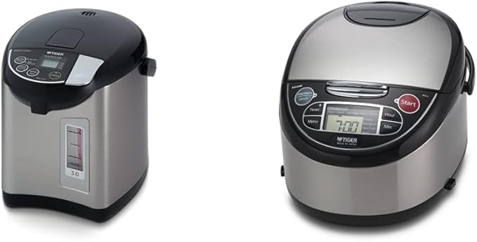 Tiger PDU-A30U-K Electric Water Boiler and Warmer + Tiger JAX-T10U-K 5.5-Cup Micom Rice Cooker
