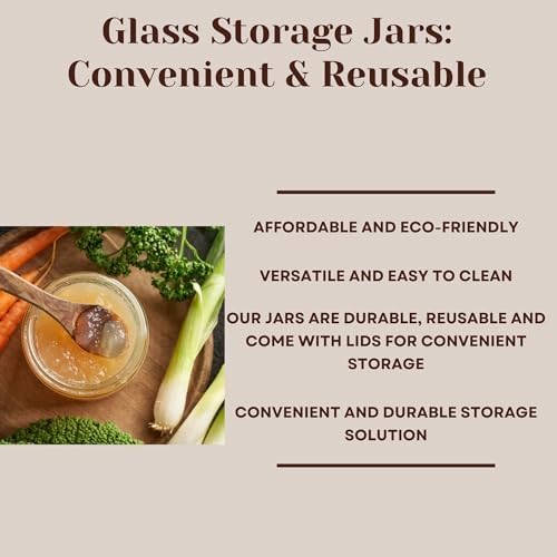 Jarming Collections Mason Jars - 16 oz Glass Extra Wide Mouth Pint Storage Jars with BPA Free Plastic Lids - Made in USA