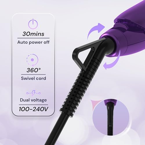 0.3 Inch Super Slim Design Mini Flat Iron for Short Hair, 2 in 1 Hair Straightener and Curler, Dual Voltage PTC and Ceramic Small Flat Iron Hair Straightener