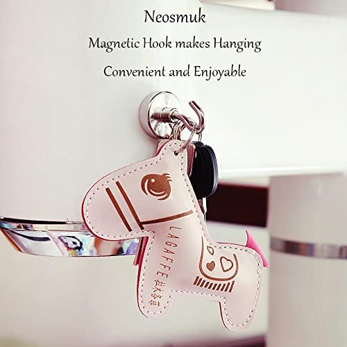 Neosmuk Magnetic Hooks, Heavy Duty Earth Magnets with Hook for Refrigerator, Extra Strong Cruise Hook for Hanging, Magnetic Hanger for Curtain, Grill(Pack of 10)