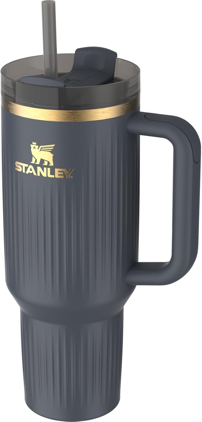 STANLEY Quencher H2.0 Tumbler with Handle and Straw 40 oz | Flowstate 3-Position Lid | Cup Holder Compatible for Travel | Insulated Stainless Steel Cup | BPA-Free | Fluted Twilight