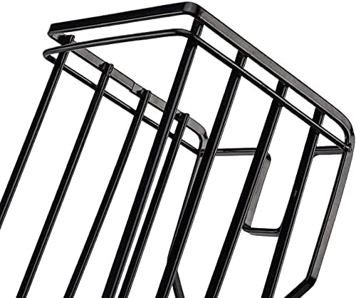 SUNFCON Cutting Board Holder Rack Pot Pan Lids Holder 2 Adhesive 304 Stainless Steel Hanging Hooks Chopping Board Organizer Thin Bakeware Tray Dry Display Stand Kitchen Countertop Cabinet Dark Black