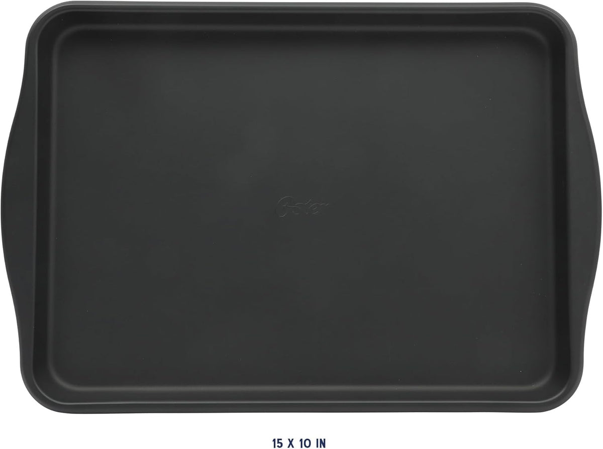 Oster Teston 15 x 10 Inch Nonstick Carbon Steel Cookie Baking Sheet - Matte Black