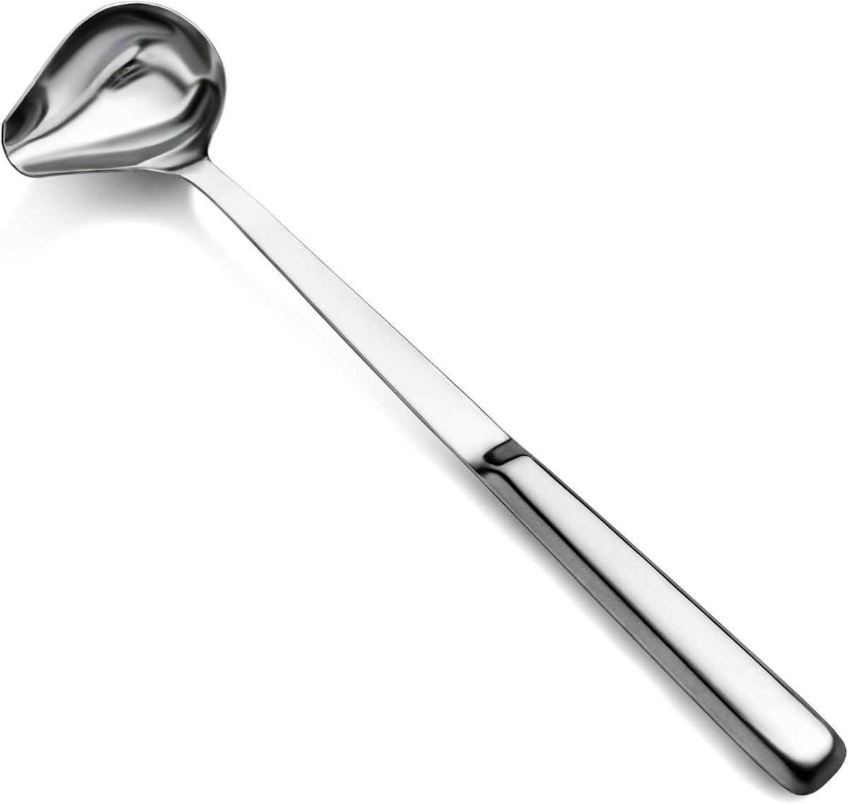 New Star Foodservice Hollow Handle Notched Serving Spoon (Silver, 1-oz Gravy Soup Ladle (12.5-Inch))