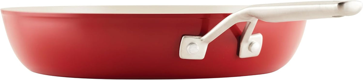 KitchenAid Hard Anodized Ceramic Hard Anodized Ceramic Nonstick Frying Pan, 12.25-Inch - Empire Red