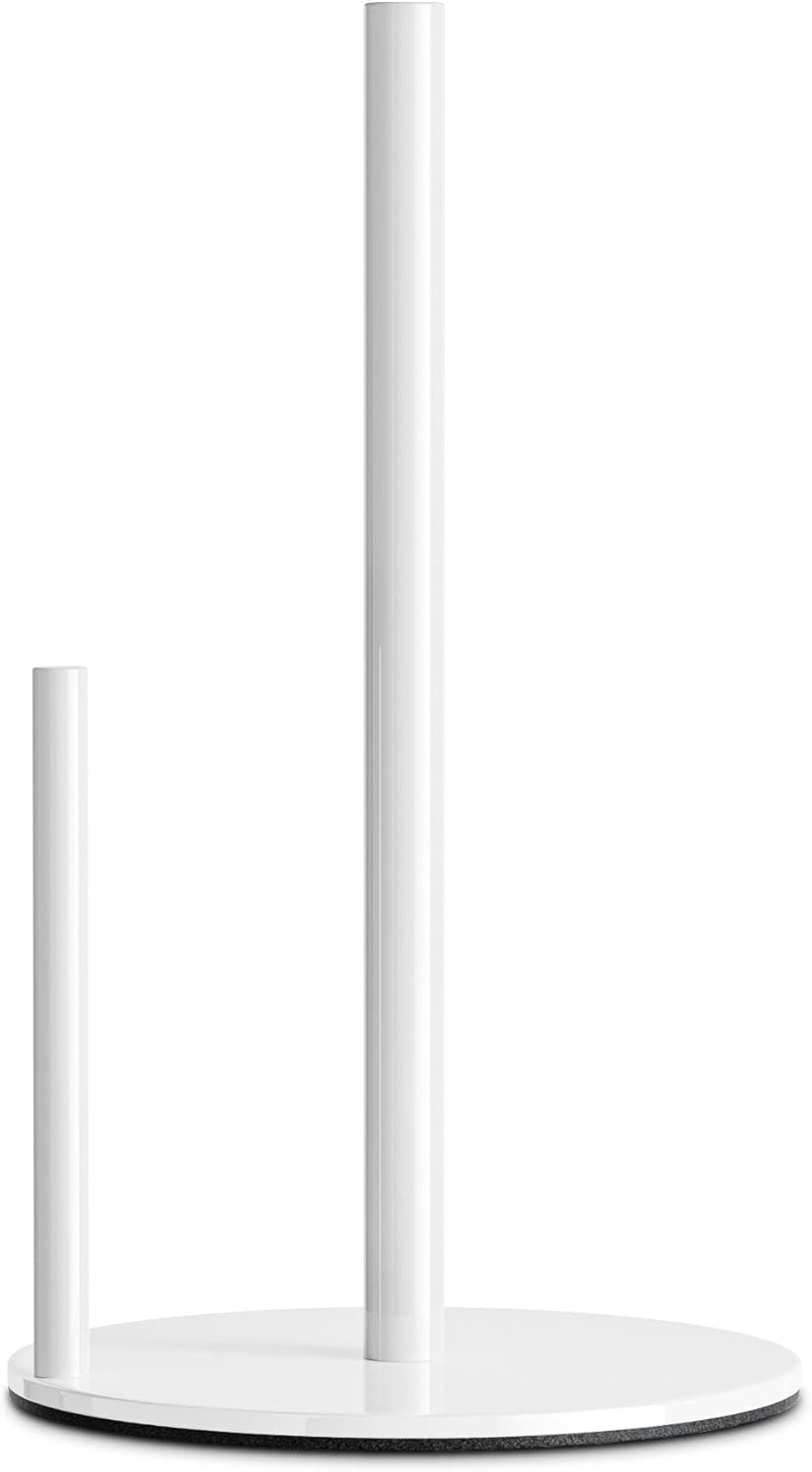 Paper Towel Holder White Kitchen Roll Holder, Paper Towel Holder for Kitchen Roll Organize, Countertop Roll Dispenser with Weighted Base