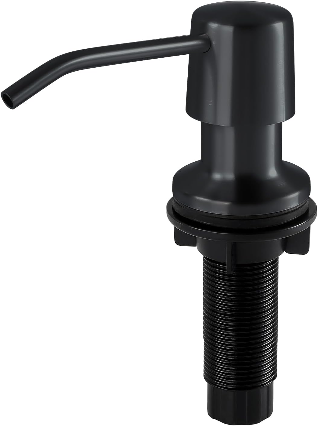 Soap Dispenser for Kitchen Sink - 4” Spout and 16oz Capacity Bottle - Black Countertop Soap Dispenser Pump with 47" Extension