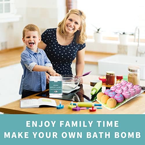 1 Pound SLSA Powder for Making Bath Bombs, Premium SLSA Sodium Lauryl Sulfoacetate Powder, Amazing Bubbles, Gentle on Skin, Suitable for Making Bath Bombs, Bath Truffles and More