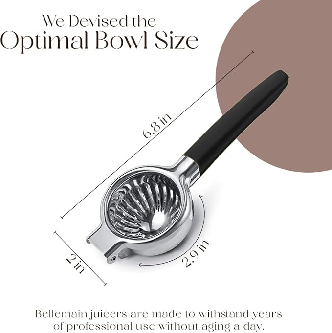 Stainless Steel Lemon Squeezer and Lime Press - Heavy Duty Manual Citrus Juicer and Handheld Juice Press for Lemons, Limes, and Small Citrus Fruits