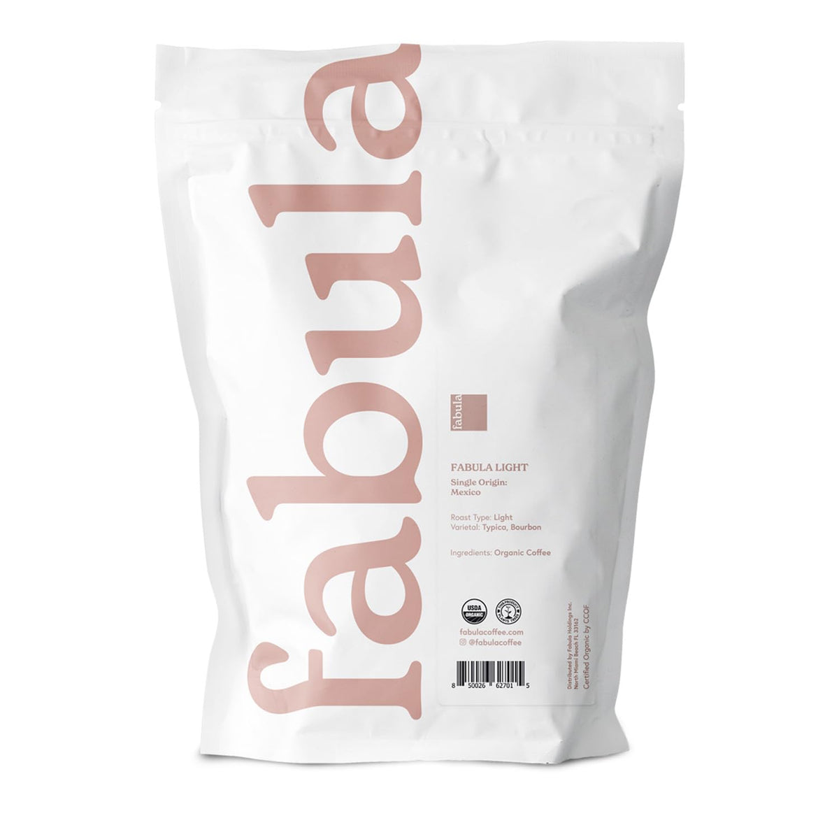 Fabula Coffee Light Roast Freshly Ground - Organic - Low Acid - Single Origin - Non-GMO - Mold Free - 12 Ounces