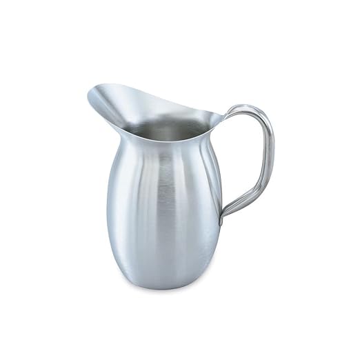 Vollrath Satin Finish S/S Hollow Handle Bell-Shaped 2 Qt Pitcher