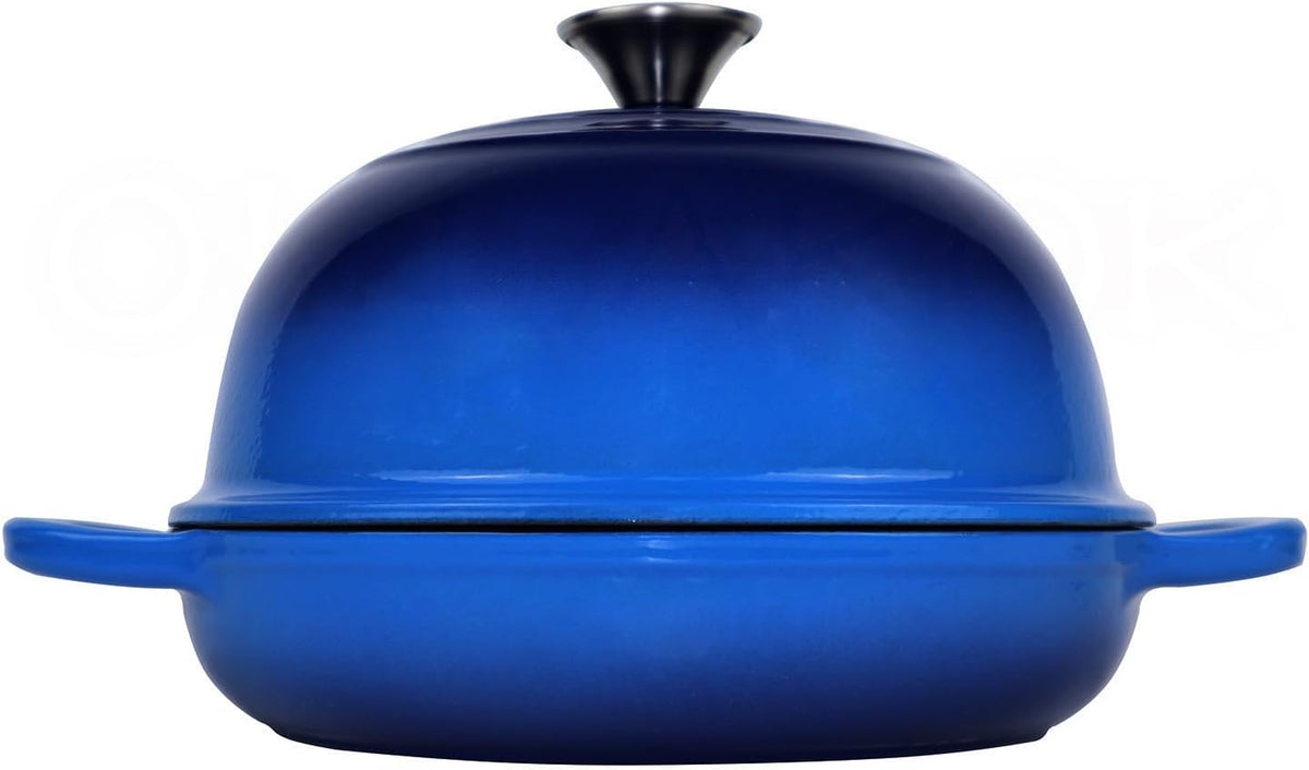 Dutch Oven for Bread Baking Bread Oven for Sourdough Bread Baking, Enameled Cast Iron Dutch Oven Pot with Lid 5 qt Cast Iron Bread Pan, Blue