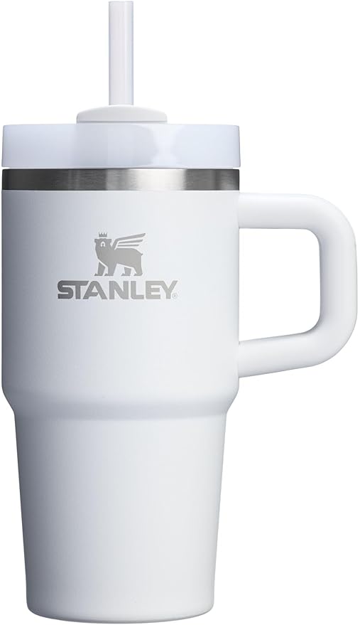STANLEY Quencher H2.0 Tumbler with Handle and Straw 20 oz | Flowstate 3-Position Lid | Cup Holder Compatible for Travel | Insulated Stainless Steel Cup | BPA-Free | Frost