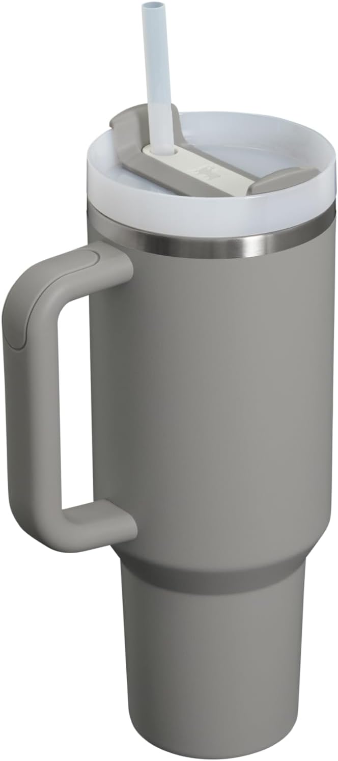 STANLEY Quencher H2.0 Tumbler with Handle and Straw 40 oz | Flowstate 3-Position Lid | Cup Holder Compatible for Travel | Insulated Stainless Steel Cup | BPA-Free | Ash