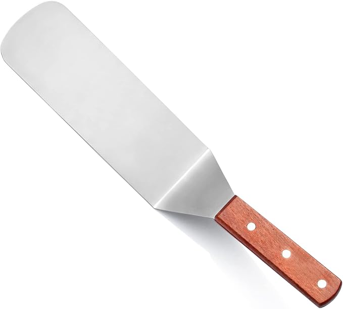 New Star Foodservice 36336 Wood Handle Flexible Grill Turner/Spatula, 14.5-Inch