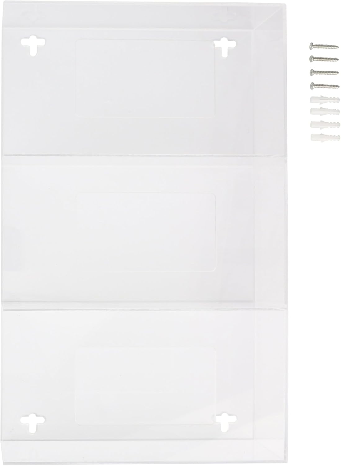AMERICAN HOSPITAL SUPPLY Wall-Mount Triple Glove Dispenser | Clear Acrylic Glove Box Holder with Individual Compartments | Triple Layer | 17x11x5 in | Gloves Sold Separately