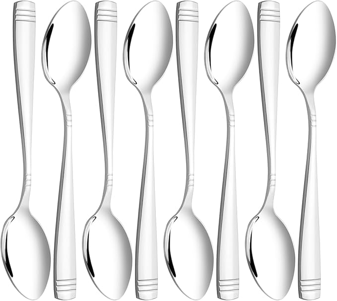 Obstnny 16-Piece Stainless Steel Teaspoons, Small Dessert Spoons Set