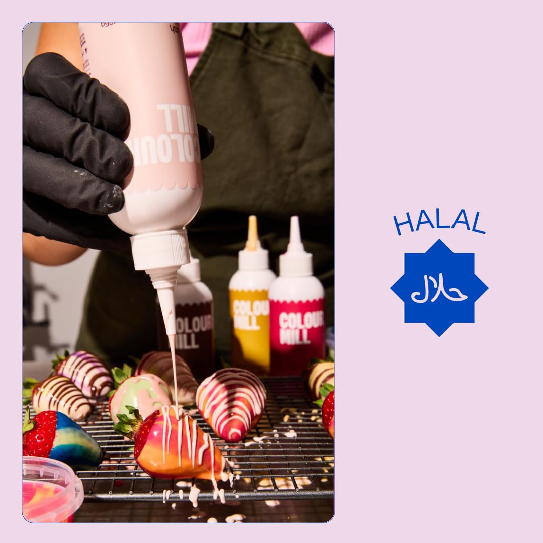 Colour Mill Chocolate Drip Easy-Melt Drizzle for Desserts, 125 Grams Black