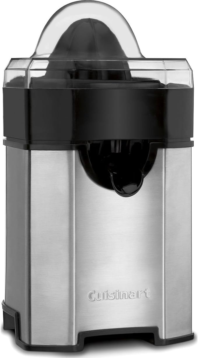 Cuisinart Pulp Control Citrus Juicer, Orange Juicer Squeezer and Lemon Squeezer with 3 Pulp Control Settings, Accommodates Small Limes and Large Grapefruits, CCJ-500P1, Black/Stainless Steel