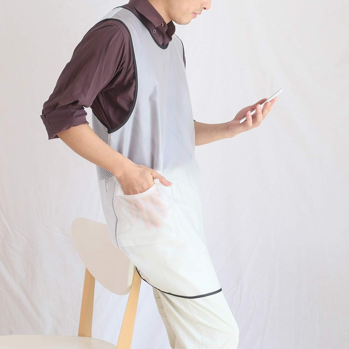 NEWGEM Japanese Linen Cross Back Cooking Aprons for Women Men with Pockets Cute for Baking Kitchen