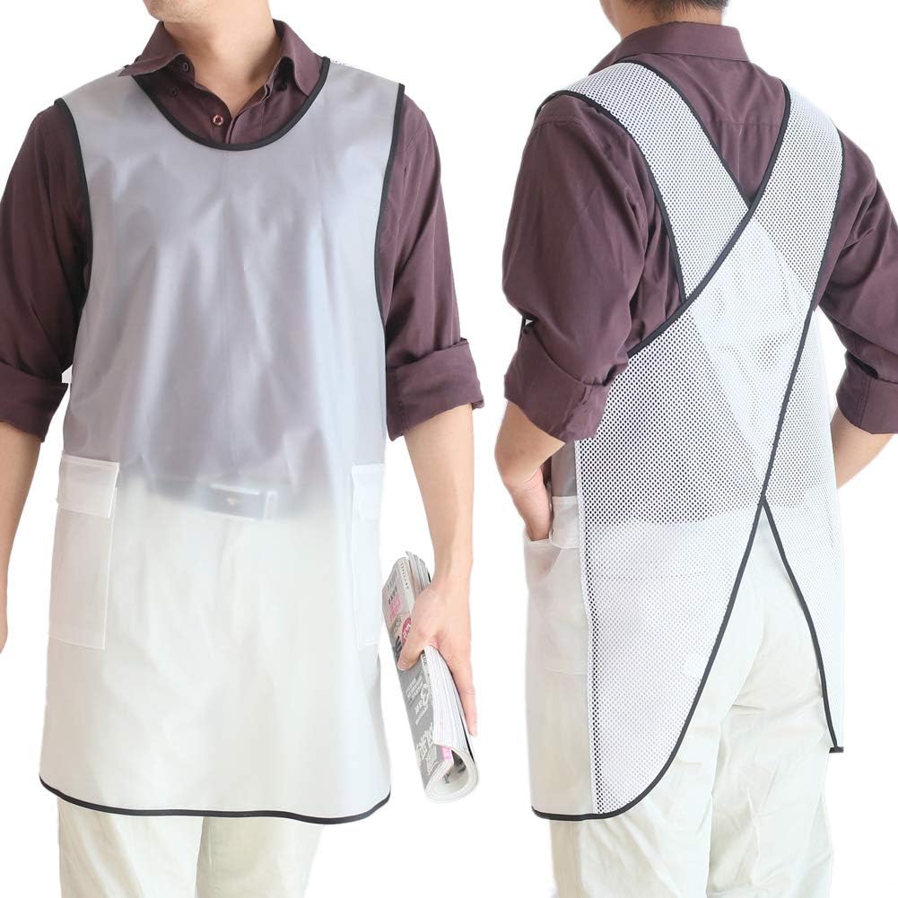 NEWGEM Japanese Linen Cross Back Cooking Aprons for Women Men with Pockets Cute for Baking Kitchen