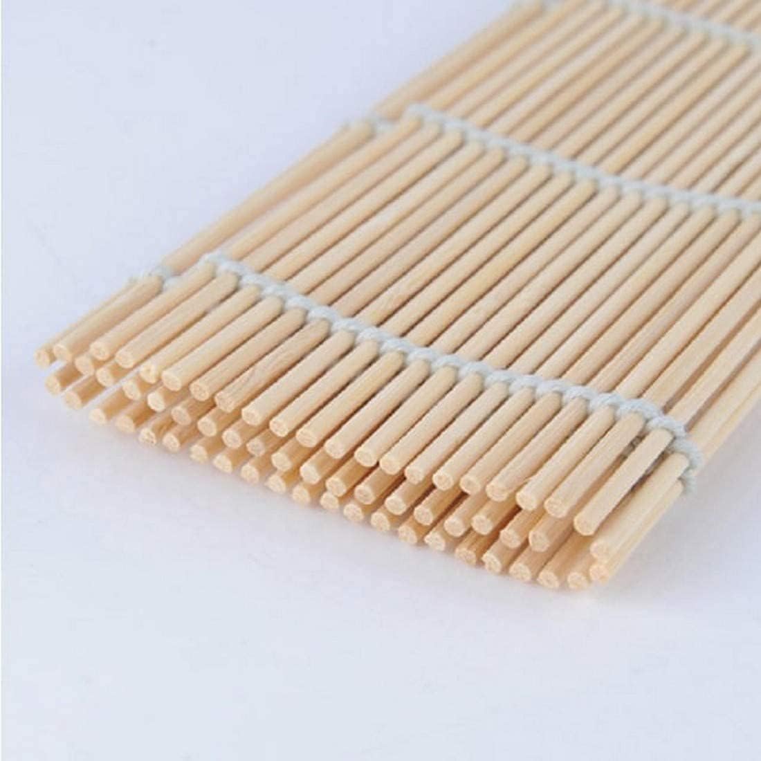 JapanBargain, Sushi Roll Bamboo Mat, 10.5" Square Natural Bamboo Sushi Rolling Mat for Making Sushi Rolls, Eco-Friendly, Reusable, Easy to Clean