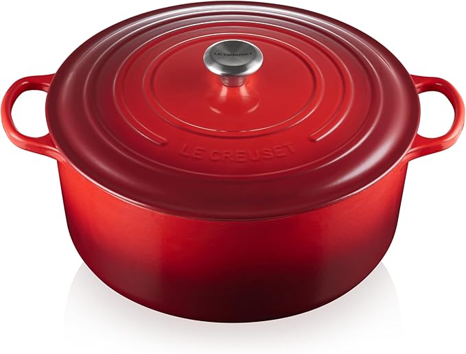 Le Creuset Enameled Cast Iron Signature Round Dutch Oven, 13.25 qt., Cerise