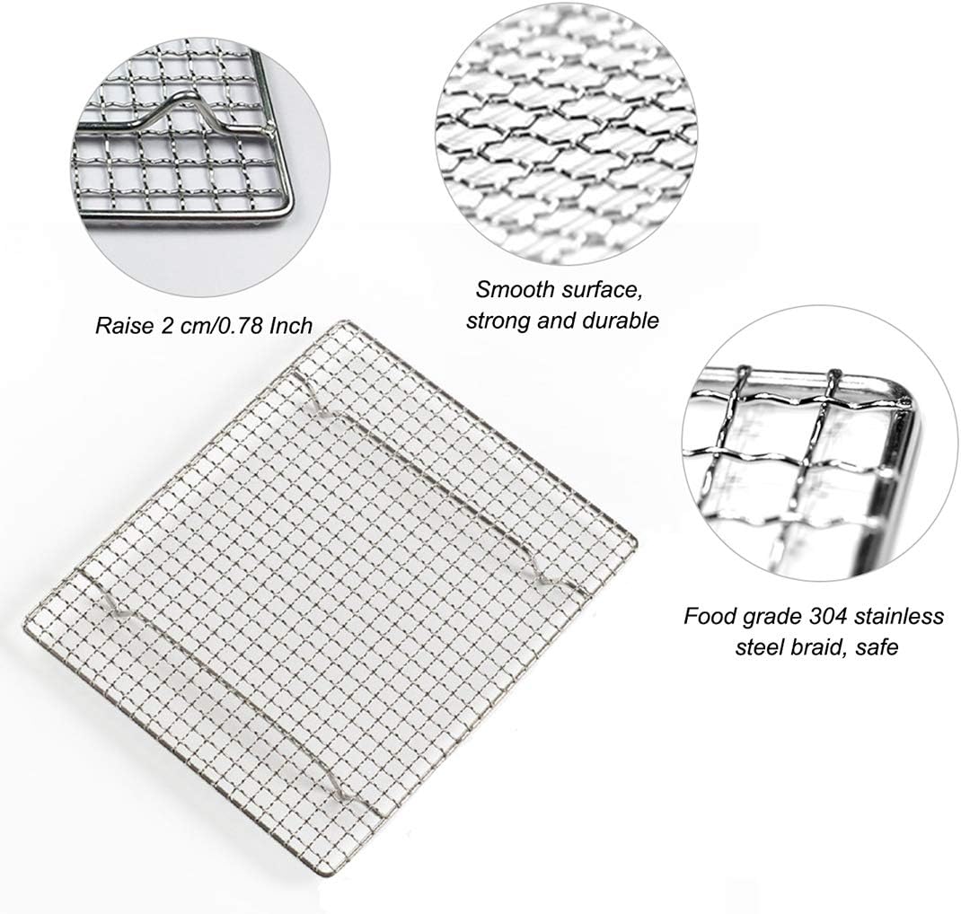 100% Stainless Steel Wire Cooling Rack Heavy Duty Roasting Rack for Baking Cooking Roasting Grilling By InBlossoms