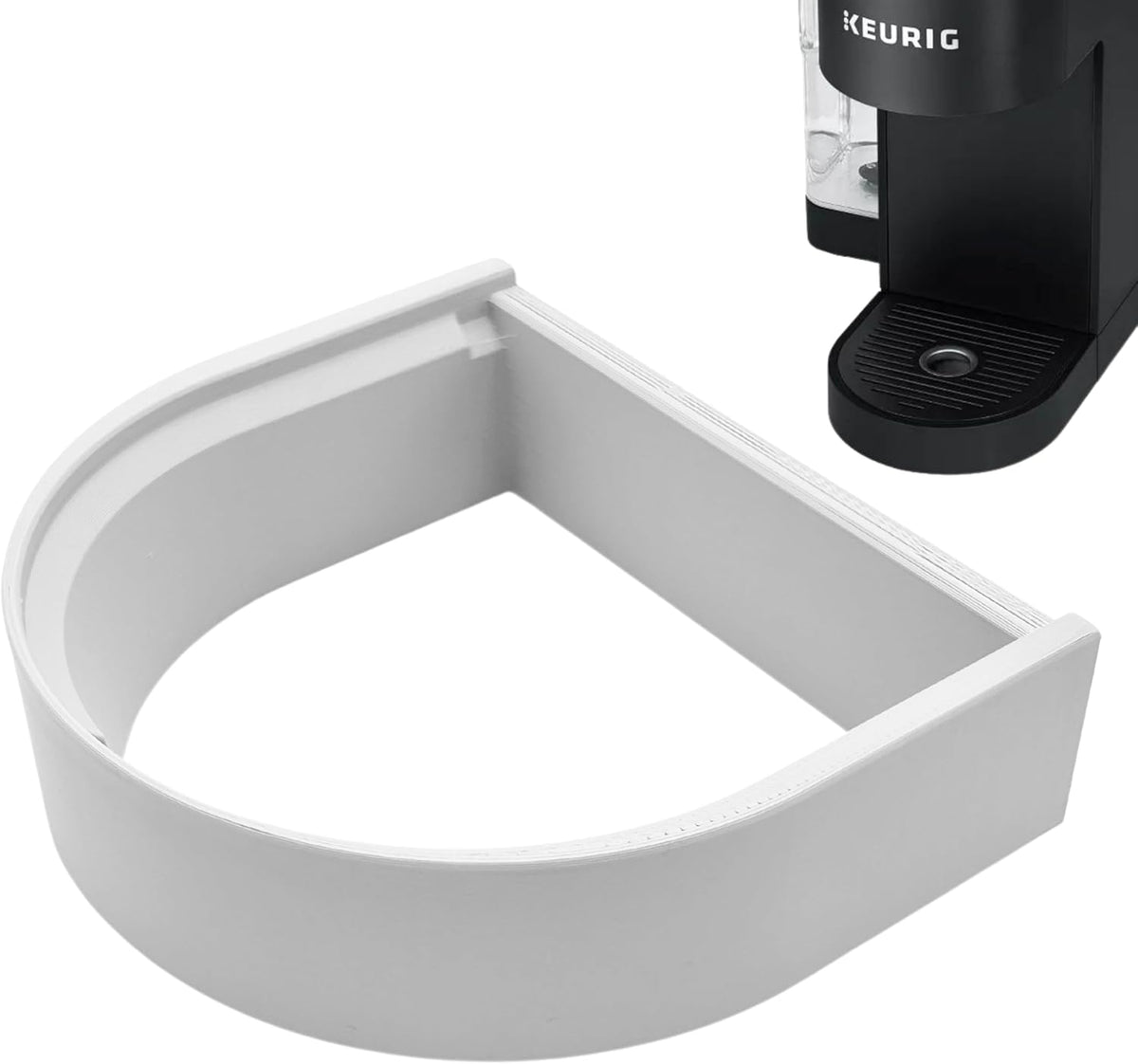 Drip Tray Mug/Cup Riser Made for the Keurig to Reduce Splashes - Riser Only (White, K-Supreme 1.25 inches Tall)