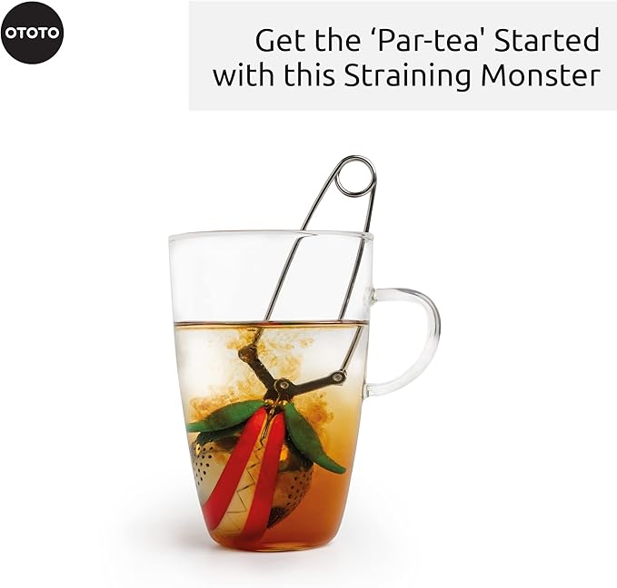 Cute Tea Infuser by OTOTO - Loose Leaf Tea Steeper, Tea Accessories, Tea Diffusers, Tea Infuser for Loose Leaf Tea, Tea Strainers, Cute Gifts, Tea Gift Set, Kitchen Gifts, Cooking Gadgets