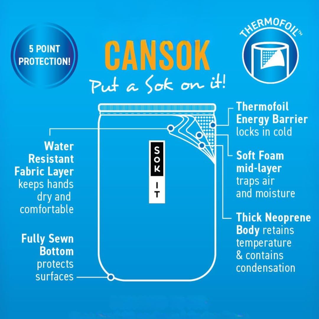 Sok It CanSok Sleeve for Beer & Soda Insulated Neoprene Cover (Acceptance Letter, 12oz Slim Can Sleeve)