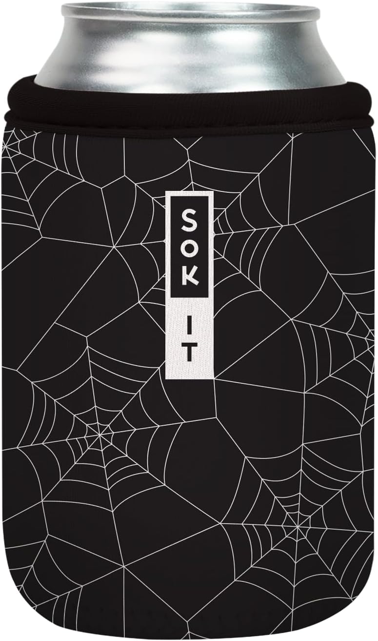 Sok It CanSok Sleeve for Beer & Soda Insulated Neoprene Cover (Spidey Sense, 12oz Can Sleeve)