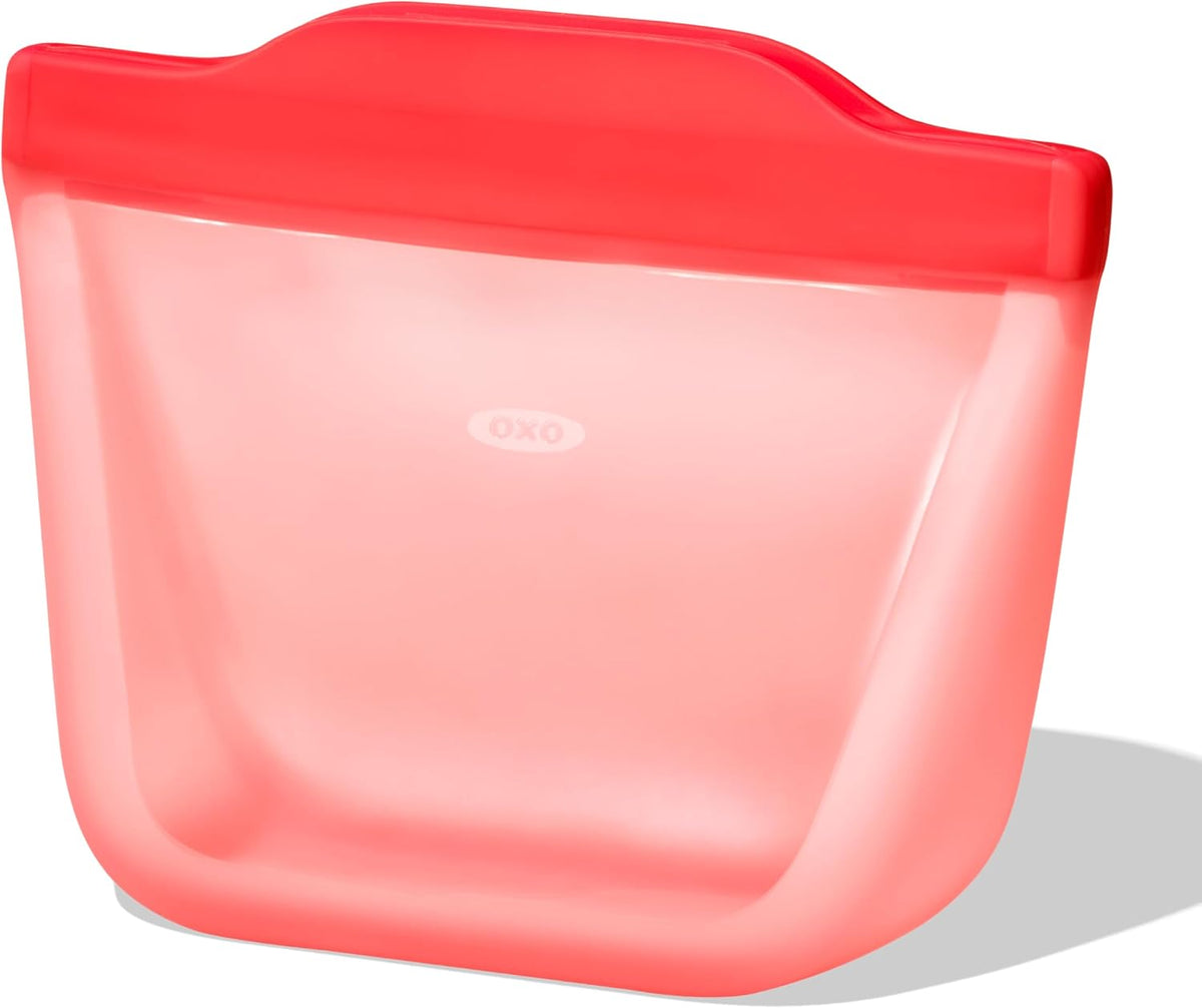 OXO Good Grips Silicone Reusable Bag – Stand-Up Snack (12 oz) – Watermelon
