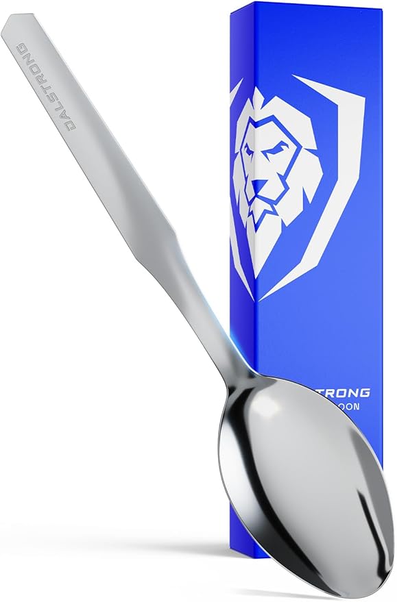 Dalstrong Professional Sauce & Plating Chef Spoon - 304 Stainless Steel - 1.4 TBSP - 9.5" Length - Silver - Metal Serving Spoon - Cooking Kitchen Utensils - Satin Finish Handle for Grip - Chef Knife
