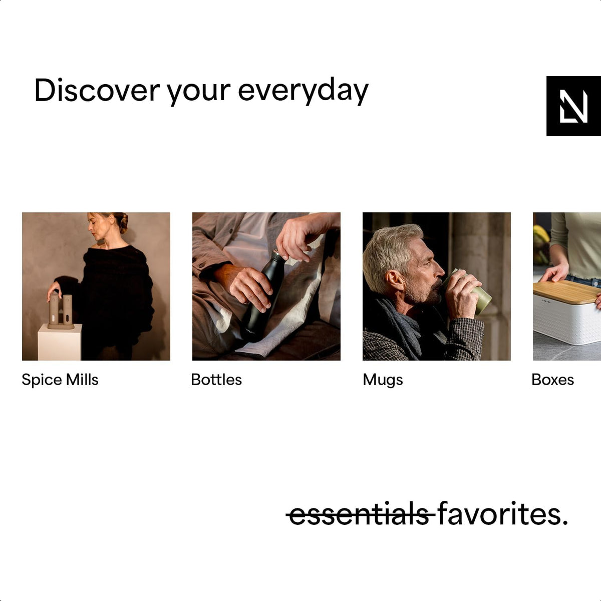LARS NYSØM Wooden Salt and Pepper Grinder Set Manual - Salt and Pepper Mills with Adjustable Ceramic Grinder - Elegant Beechwood Pepper and Salt Mill Set for Dining Table (Blue/Gray)