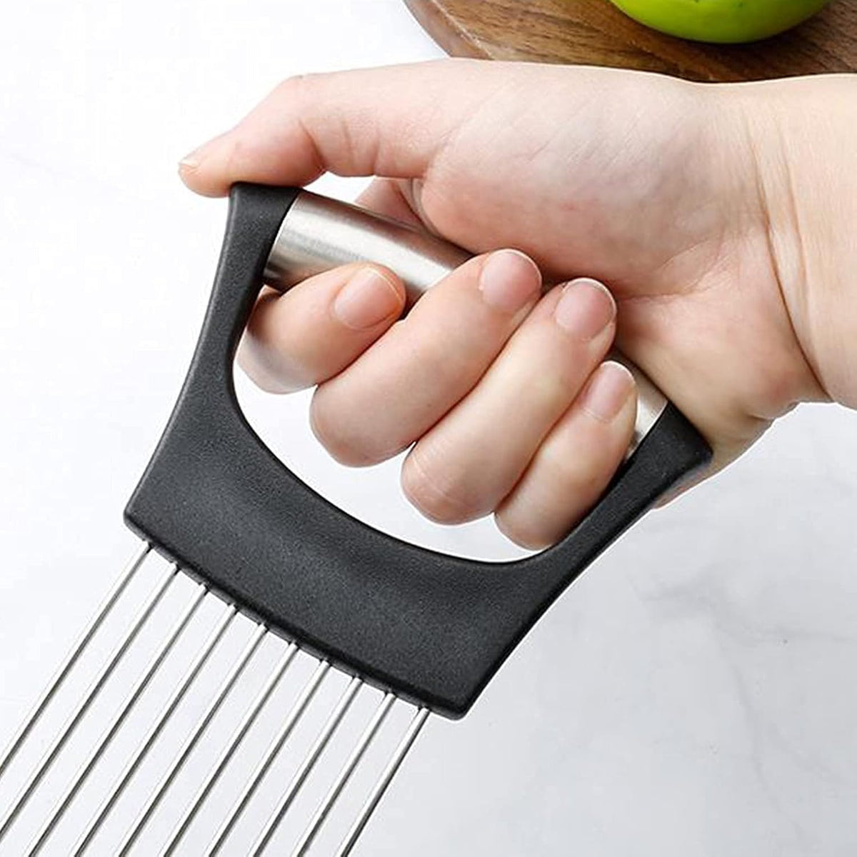 Cookwise Onion, tomato, lime, potato, meat, vegetable holder and slicer. Cool kitchen gadget cutter, nice chef gift